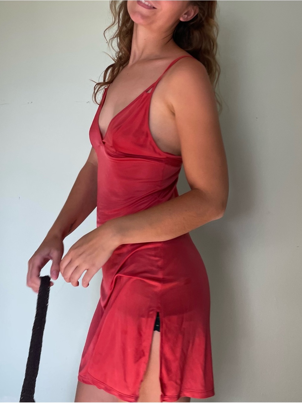 Y2K Vintage Victoria's Secret Gorgeous Red Slip Dress - Picture 3 of 11